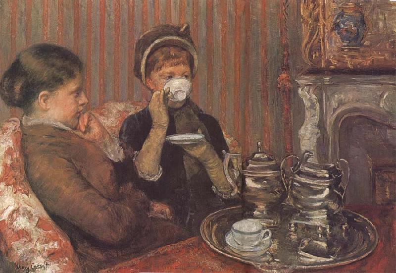 Mary Cassatt Afternoon tea oil painting picture